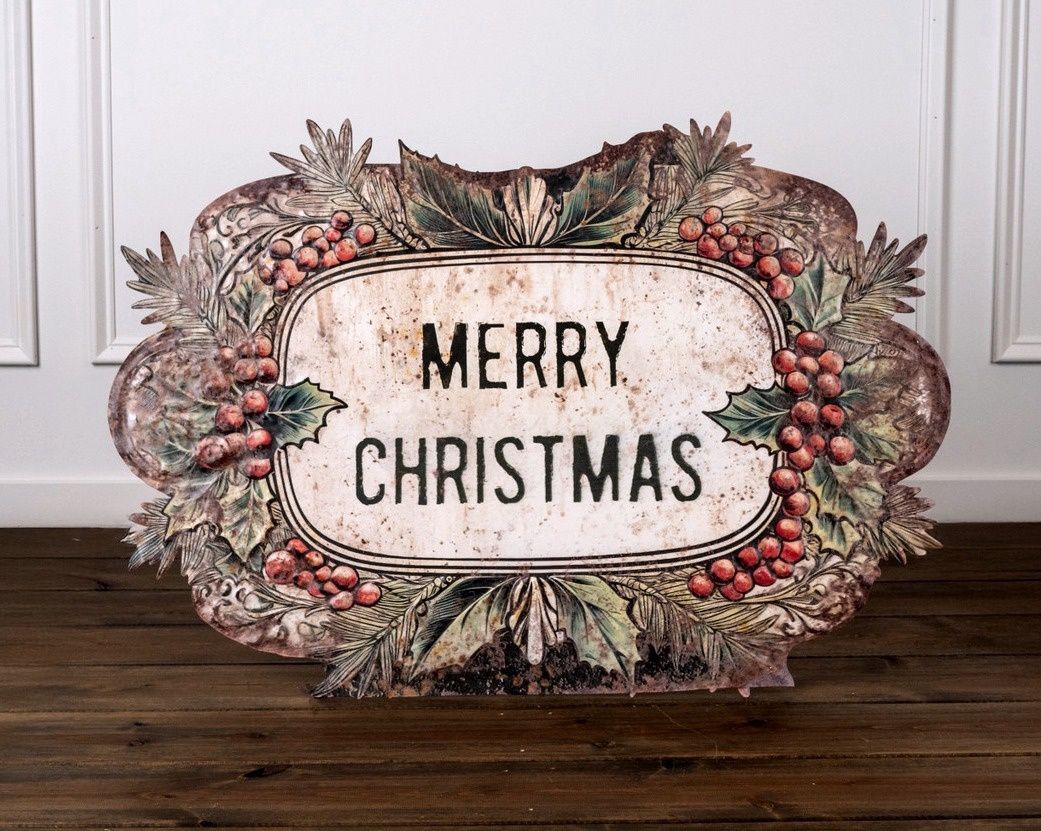 Merry Christmas - Vintage Metal Sign
