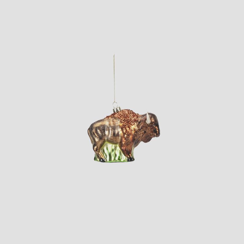 Ornament Bison colorful glass