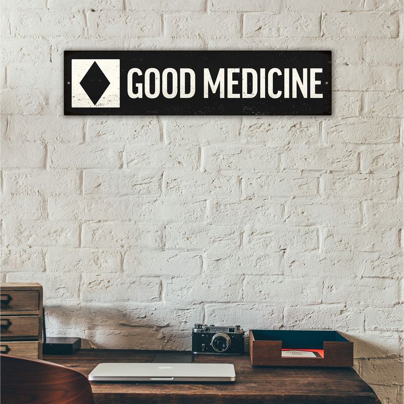 Good Medicine Ski Run Location Sign - Metal