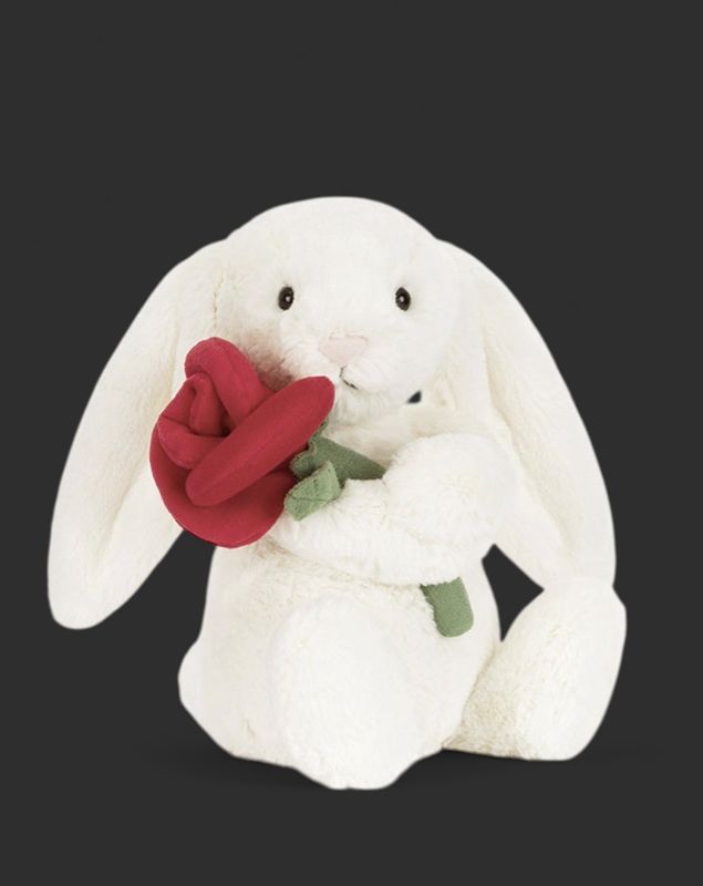 Cream Bunny with Rose - Jellycat