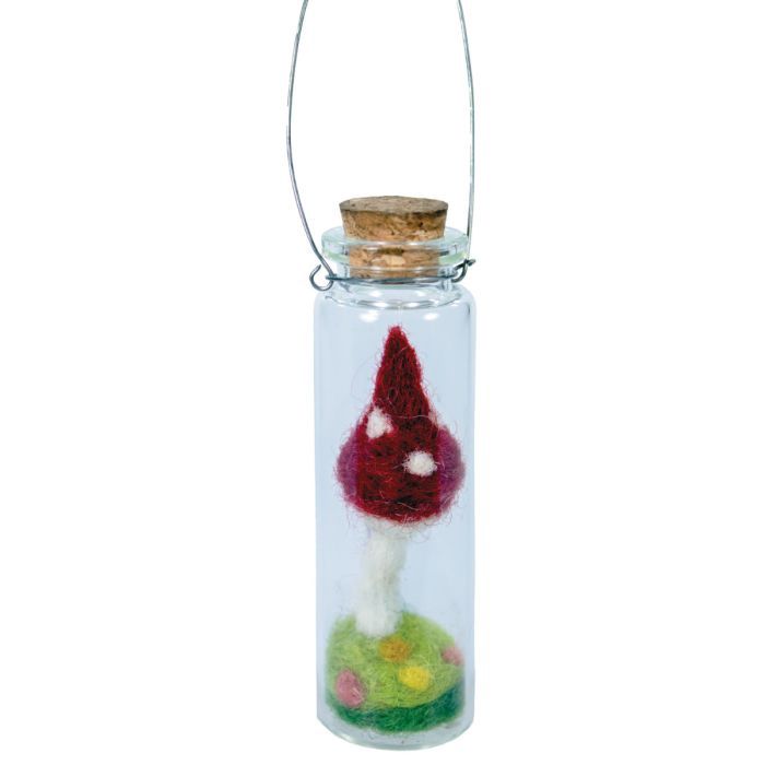 Ornament Mushroom in Glass Tube