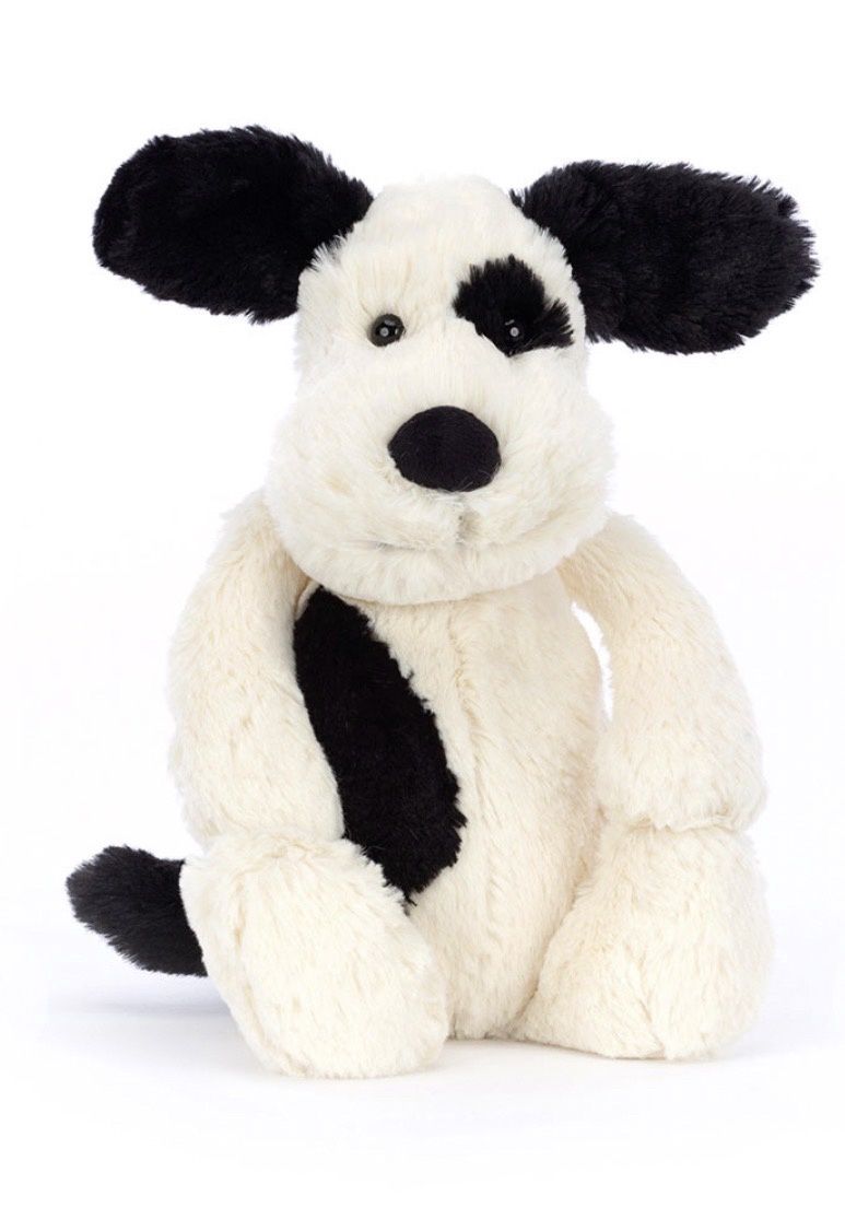 Bashful Black and Cream Puppy - Jellycat
