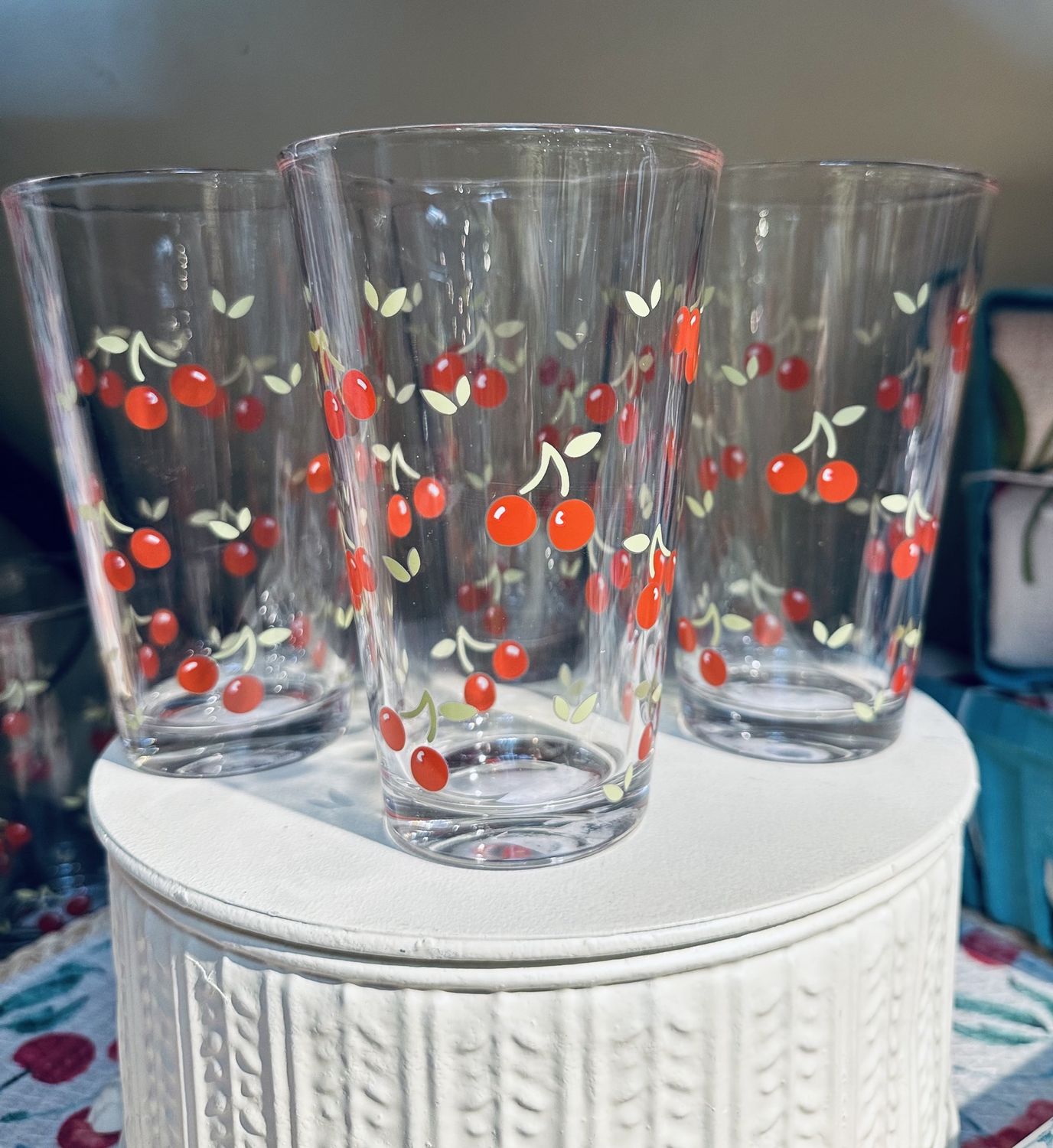 Juice Glasses - Cherries