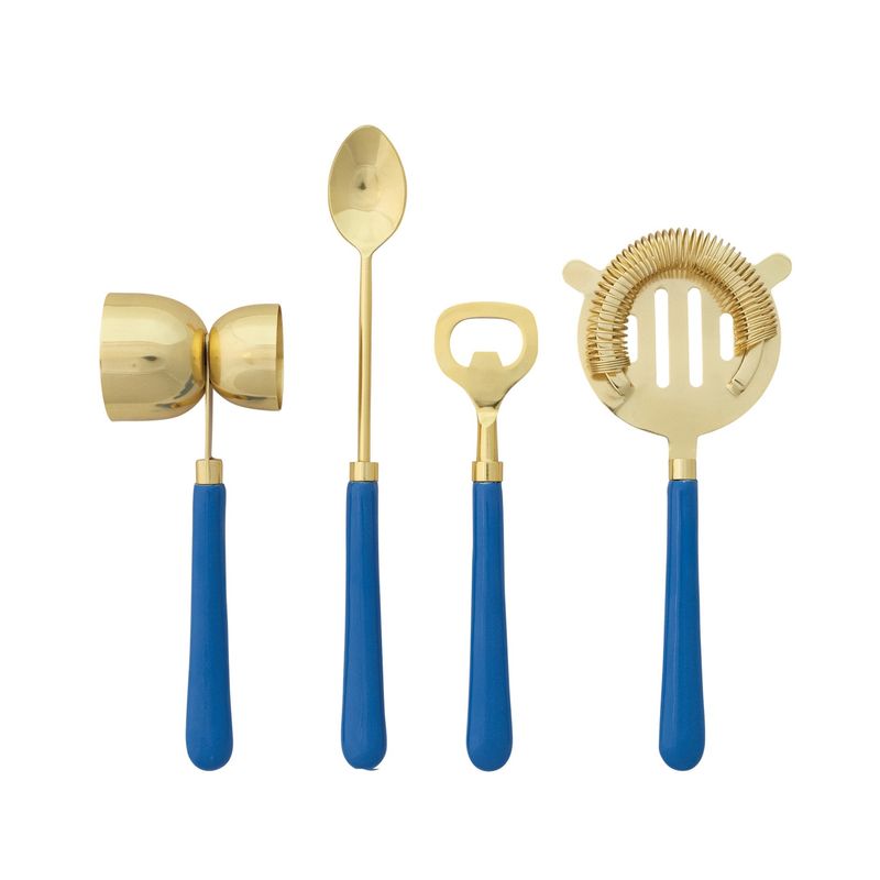 Bar Tools Blue Handle Stainless Steel