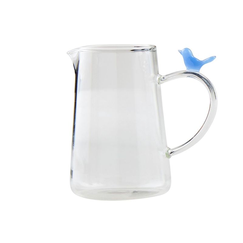 Bird on Handle Glass Creamer