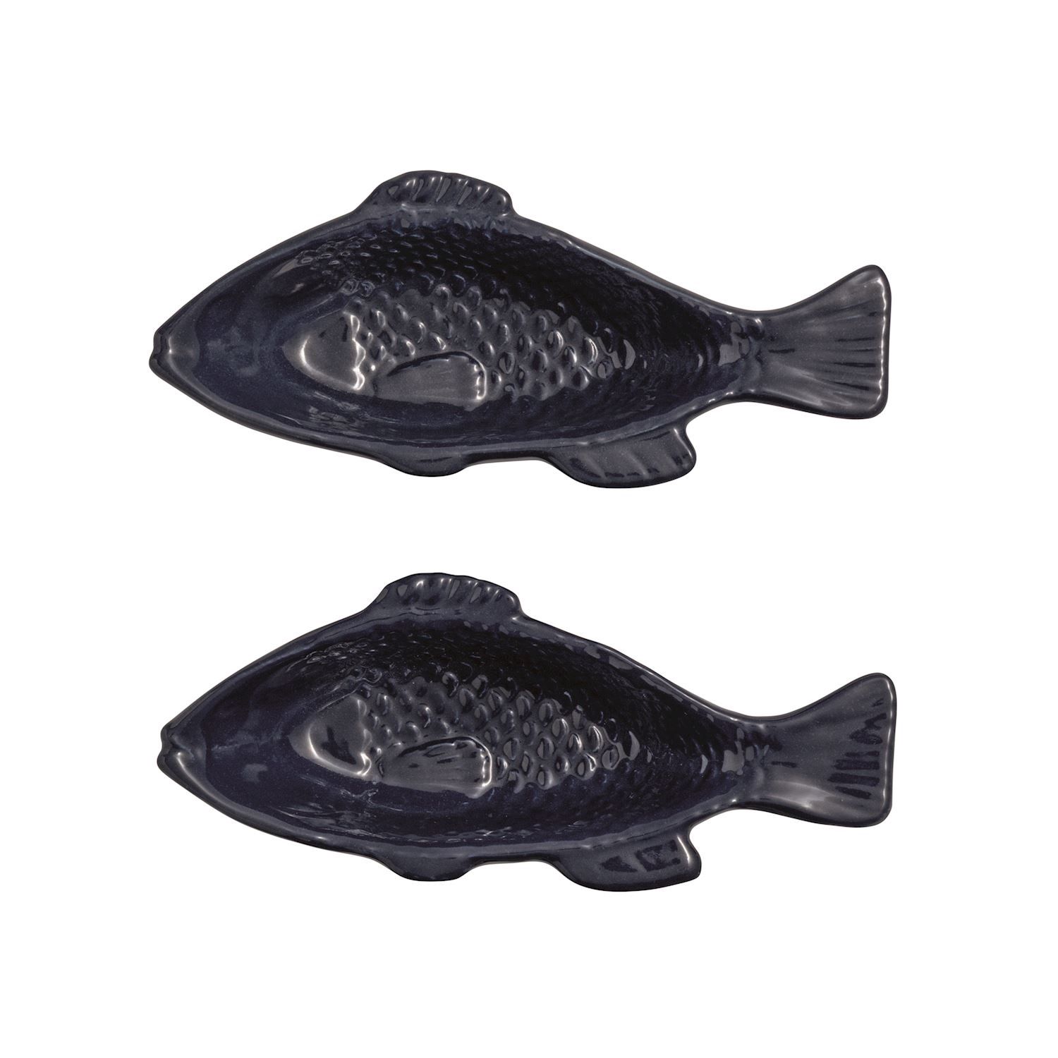 Blue Fish Dip Bowl Ceramic