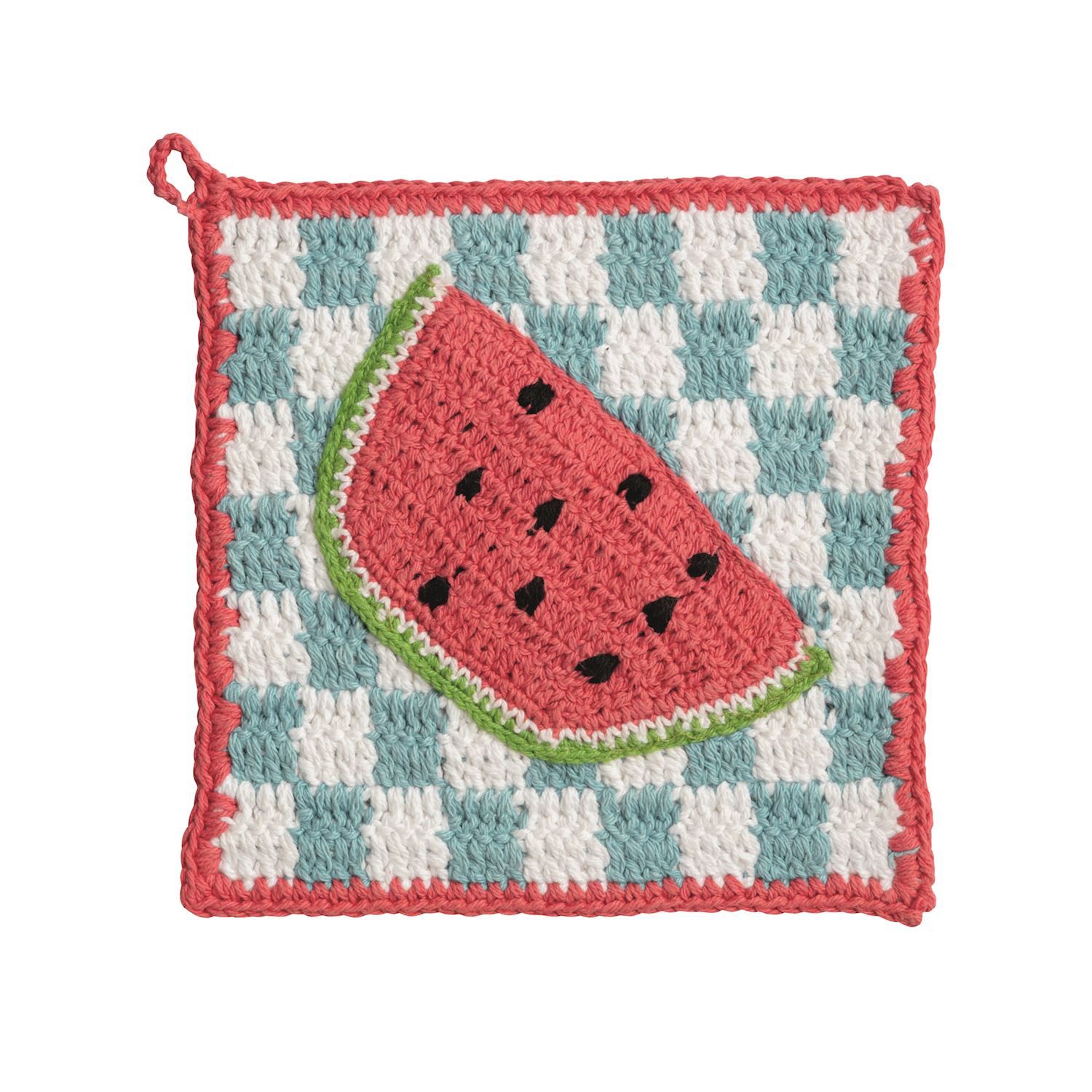 Watermelon Crochet Trivet