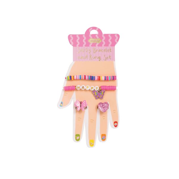 Pink Bracelets Rings Card