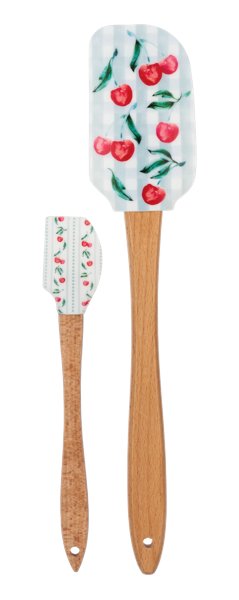 Silicone Cherry Spatulas - 2 Piece Set
