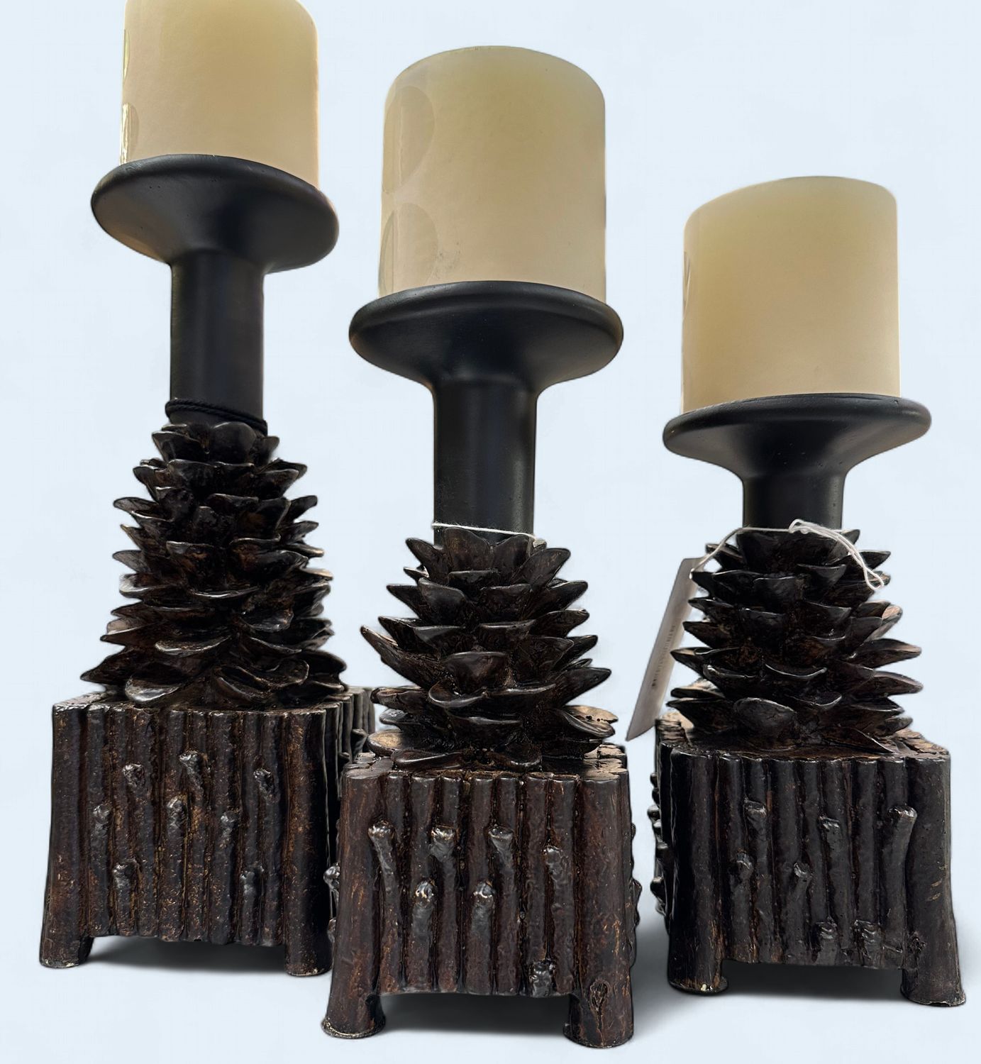 Pinecone Candle Holders for the Cabin!