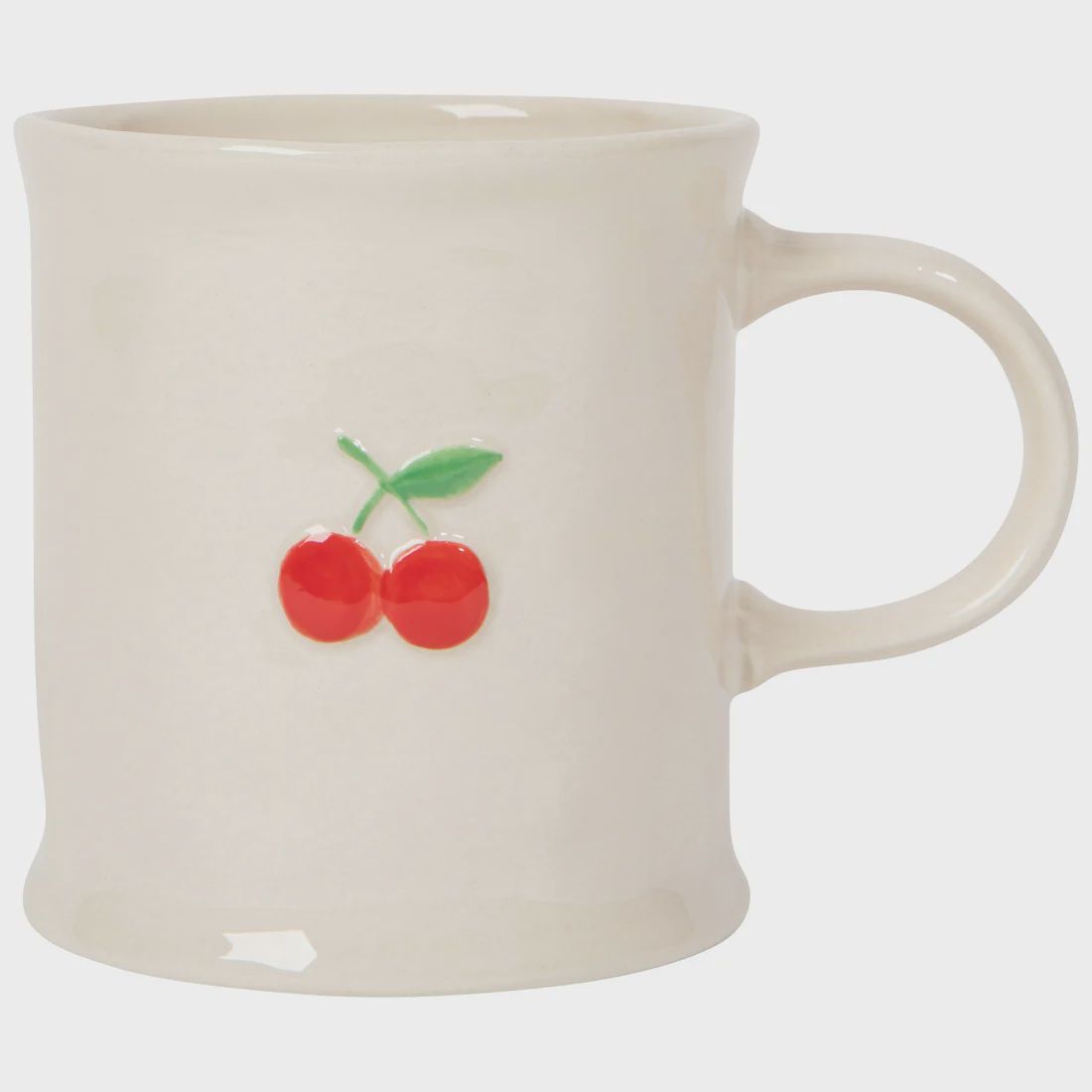 Mug Two Cherries on beige 16 oz