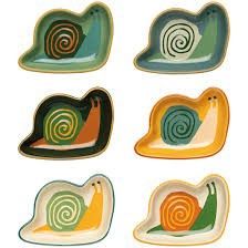 Sweet Little Snails Pinch Bowls - Set of 6