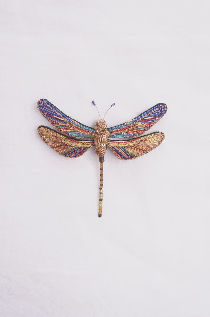 Brown Hawker Daragonfly Brooch Pin