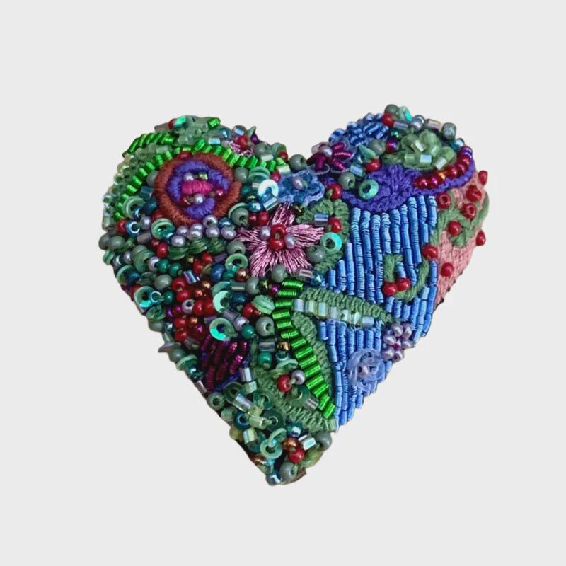 Blooming Heart Brooch Pin
