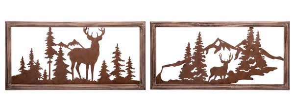 Metal Wilderness Cut-Outs - Framed Wall Decor