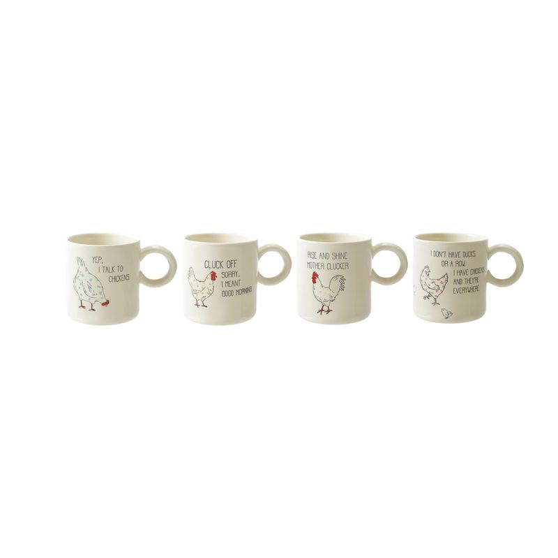 Mug Stoneware Mug w/ Chicken Sayings
