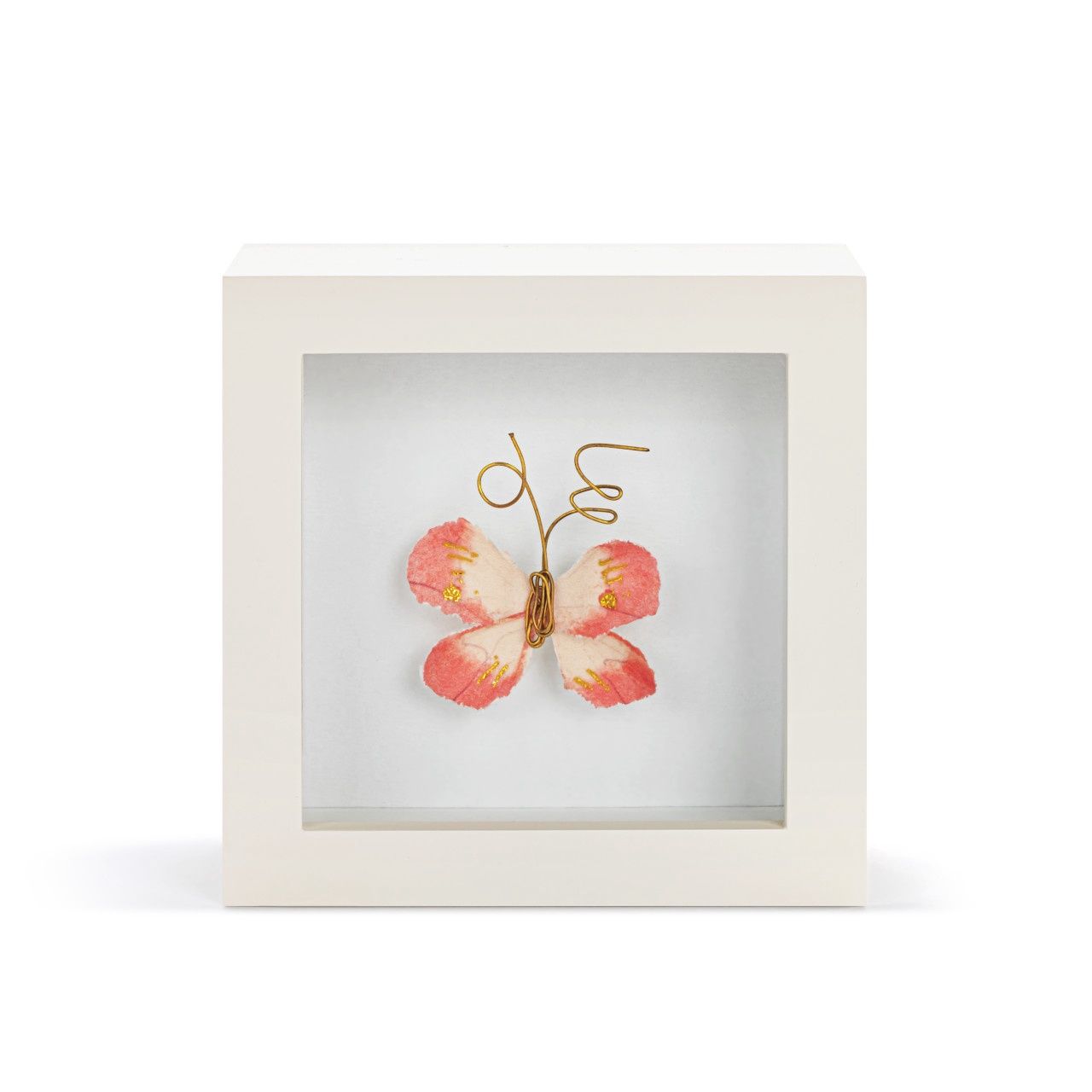 Coral Butterfly Wall Art