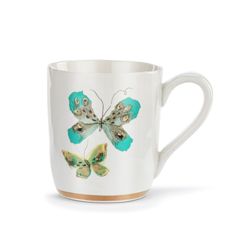 Turquoise/Green 2 Butterflies - Mug