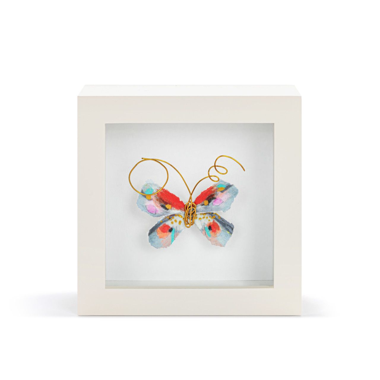 Red and Blue Butterfly Wall Art