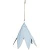 Paper Mache Blue Hanging Flower