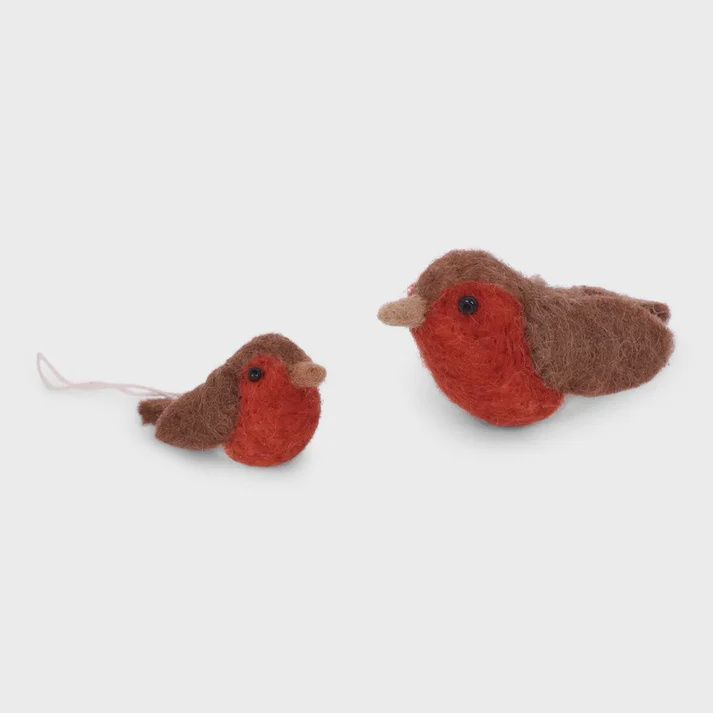 Tiny Robin Felted Ornament