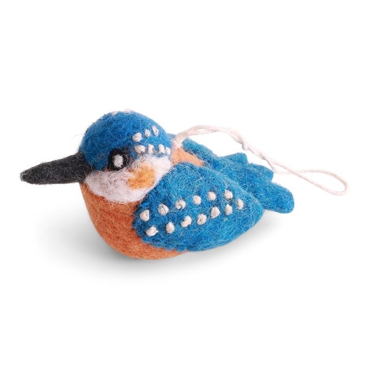 Kingfisher Bird Felted Ornament