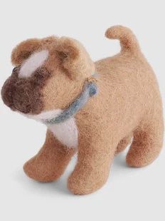 French Bulldog w/Knitted Sweater Fleted Ornament