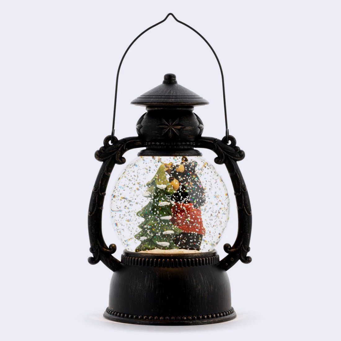 Musical Snow Globe - Lantern - Bears Decorating Tree