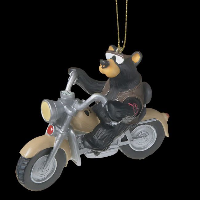 Bear Riding a Harley - Ornament