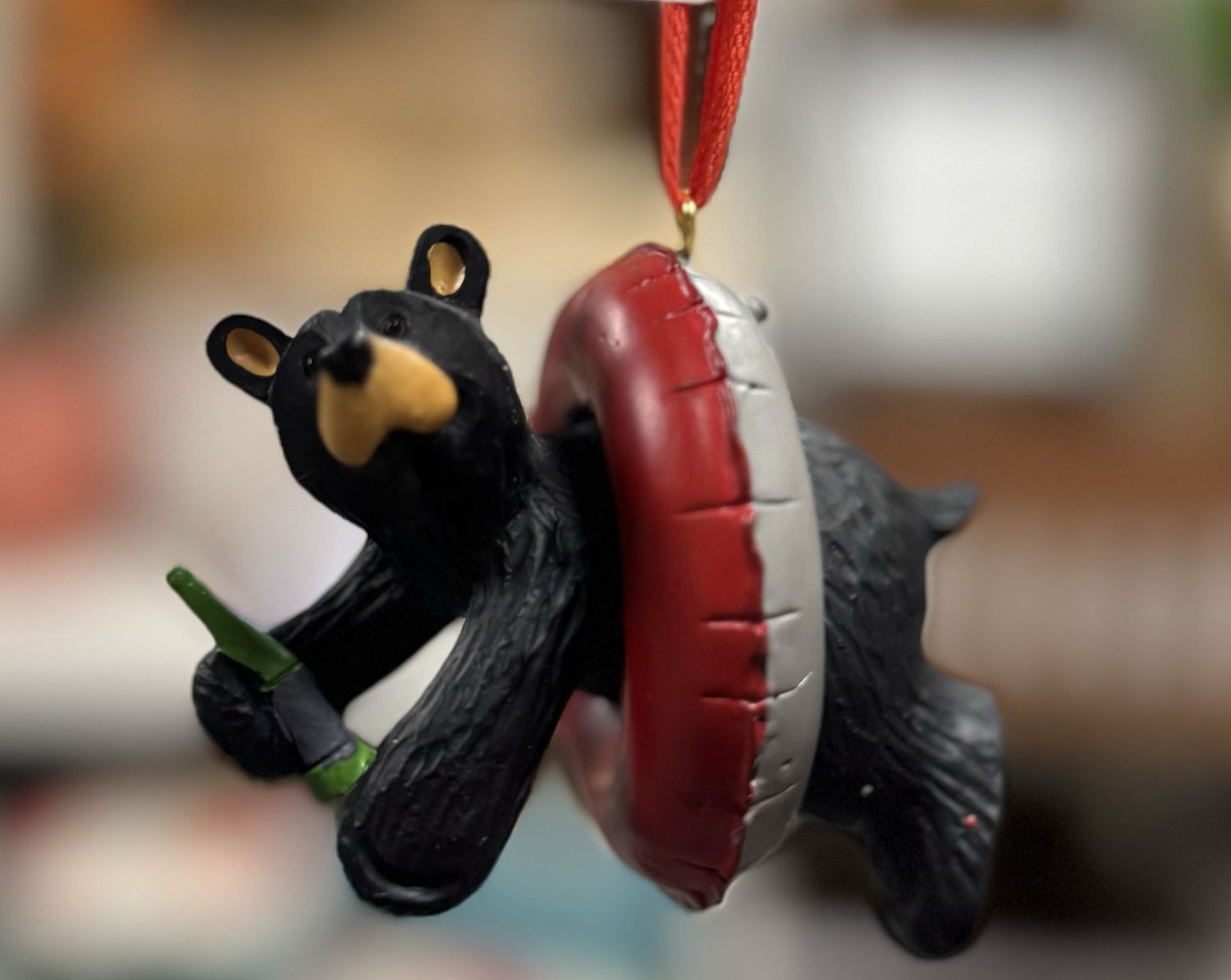 Poolside Black Bear Ornament