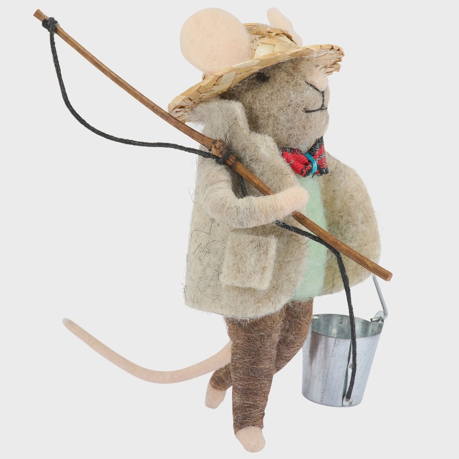 Fishing Mouse - Felt Ornament