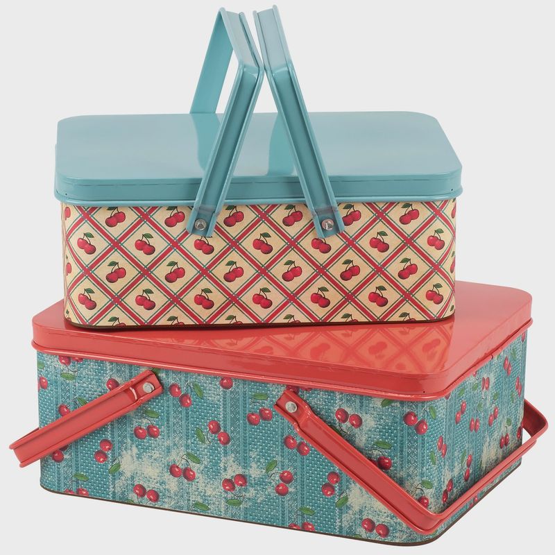 Old Fashion Bin with Handles - Cherry!