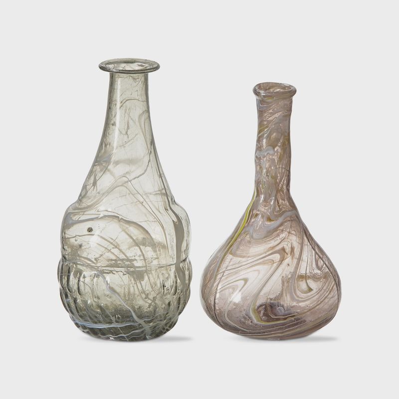 Swirl Blown Glass Vases