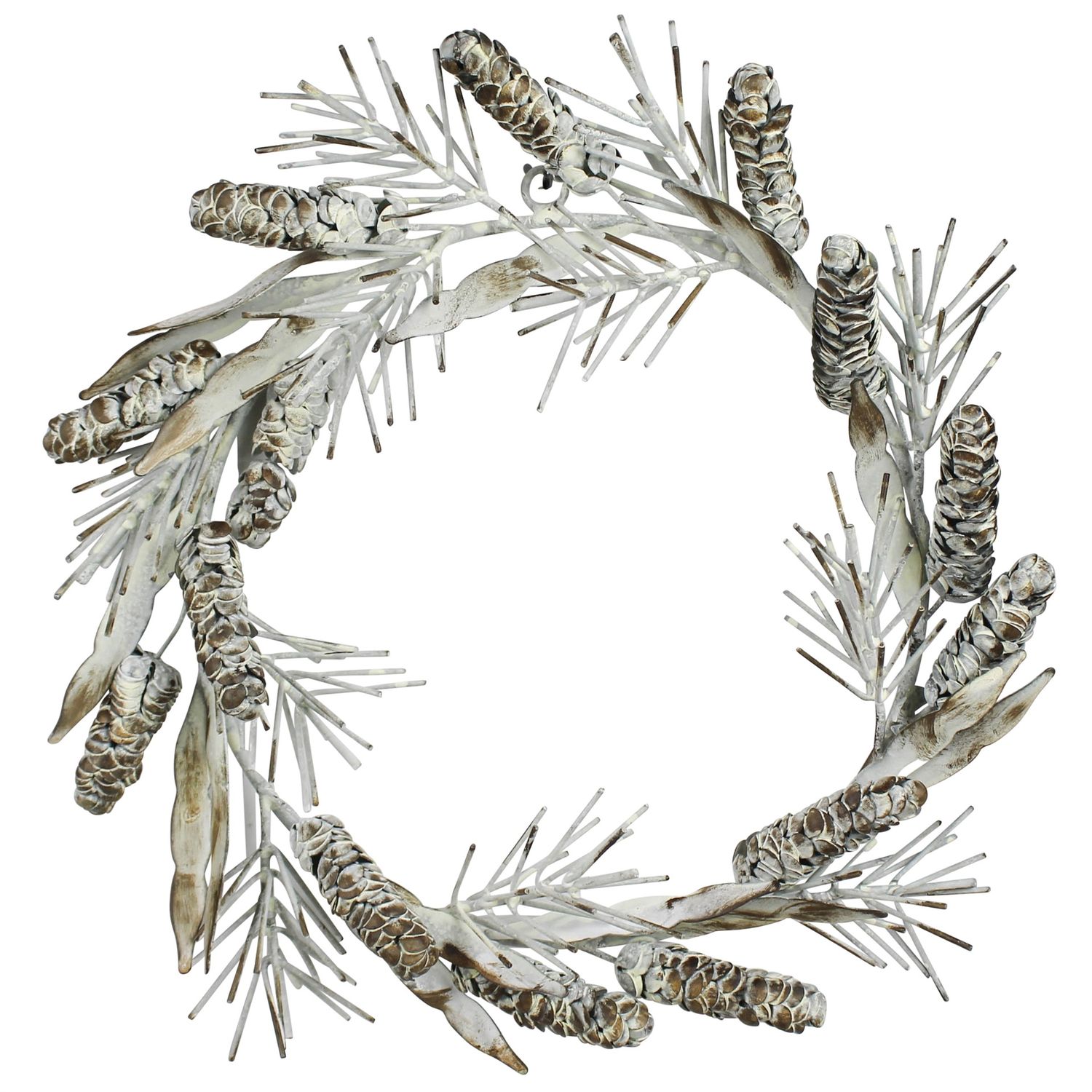 Metal Pine Cone Wreath