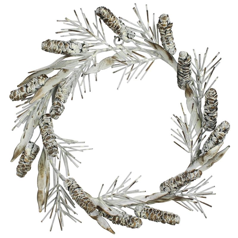 Metal Pine Cone Wreath