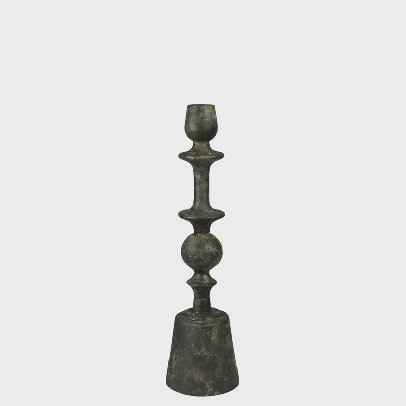 Small Green Patina Taper Holder