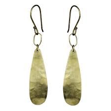 Brass Teardrop Earring