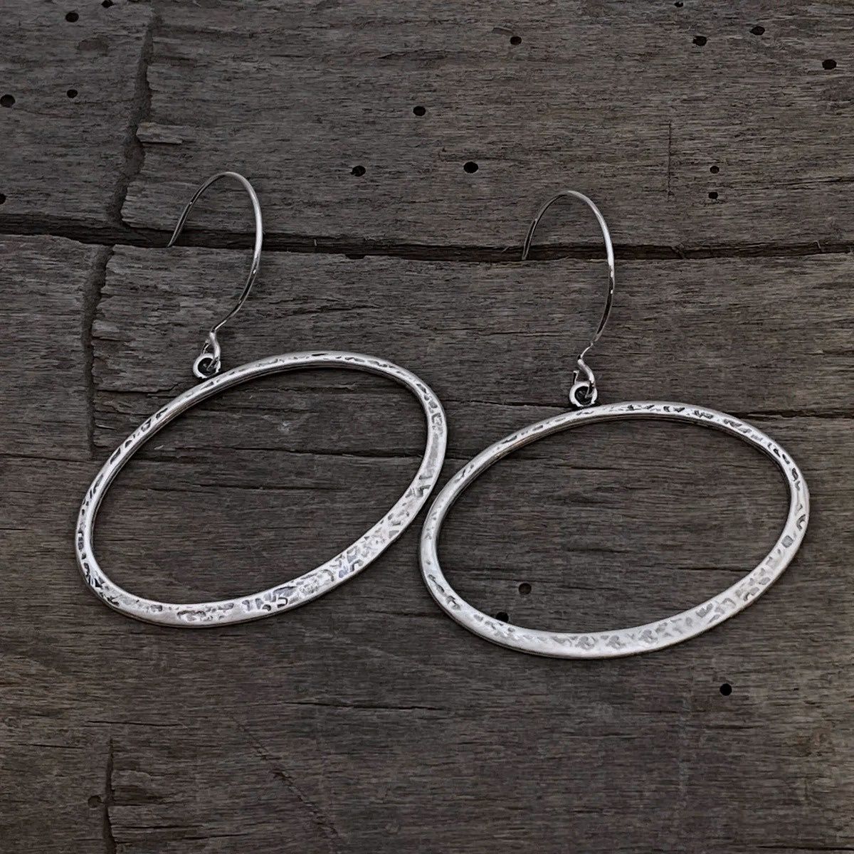 Matte Silver Earring - Made in Montana