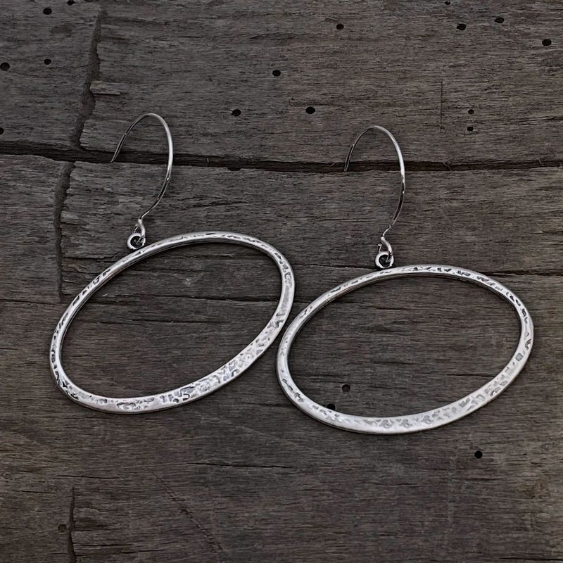 Matte Silver Earring - Made in Montana