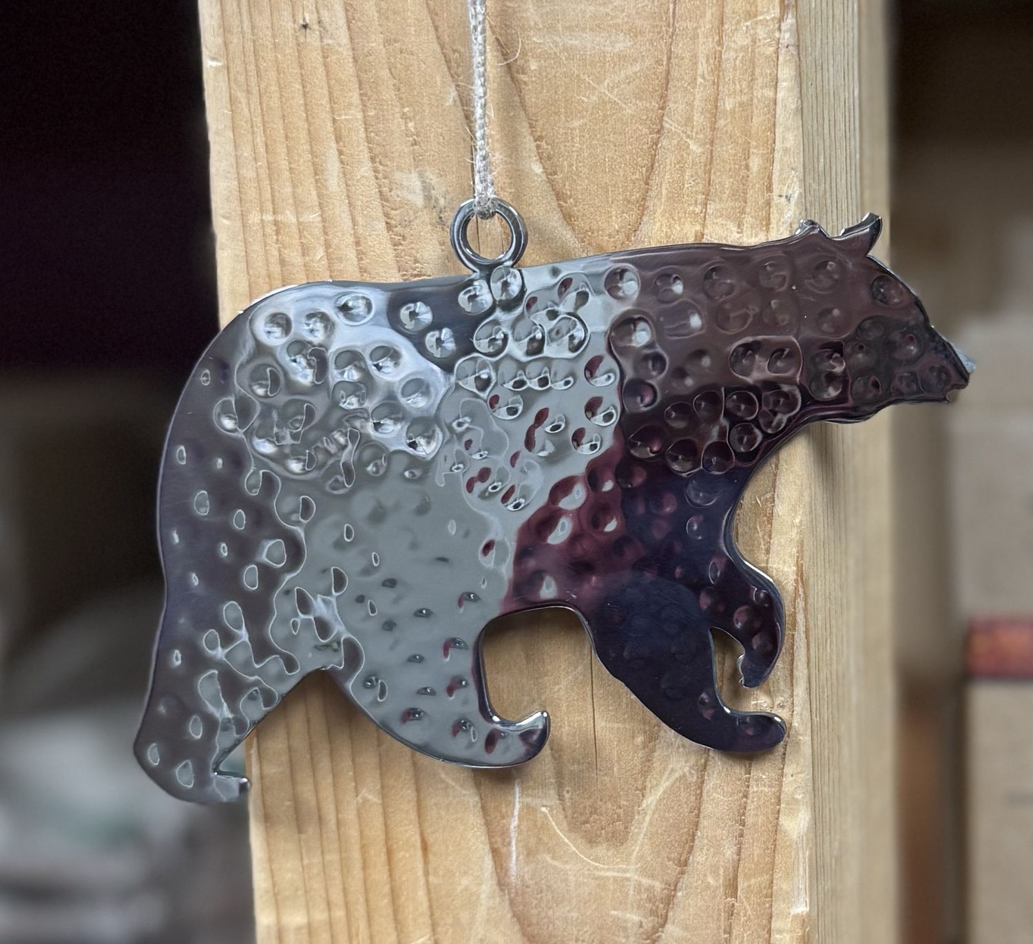 Hammered Silver Bear