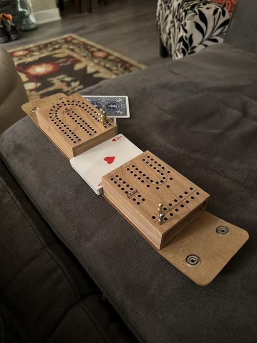 Leather - Handmade Cribbage Board