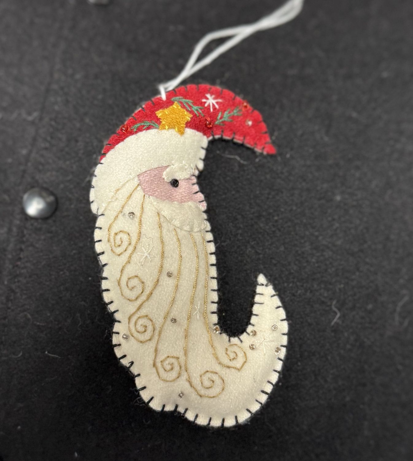 Red Hat Santa Face Ornament