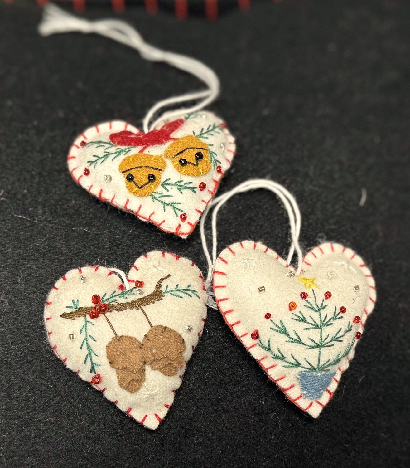 Mini Handmade Felt Hearts