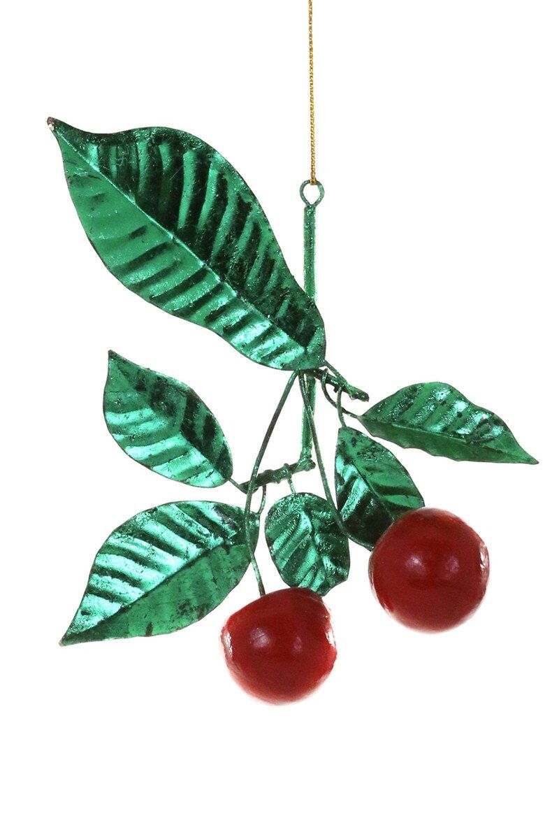 Cherry and Stem Ornament
