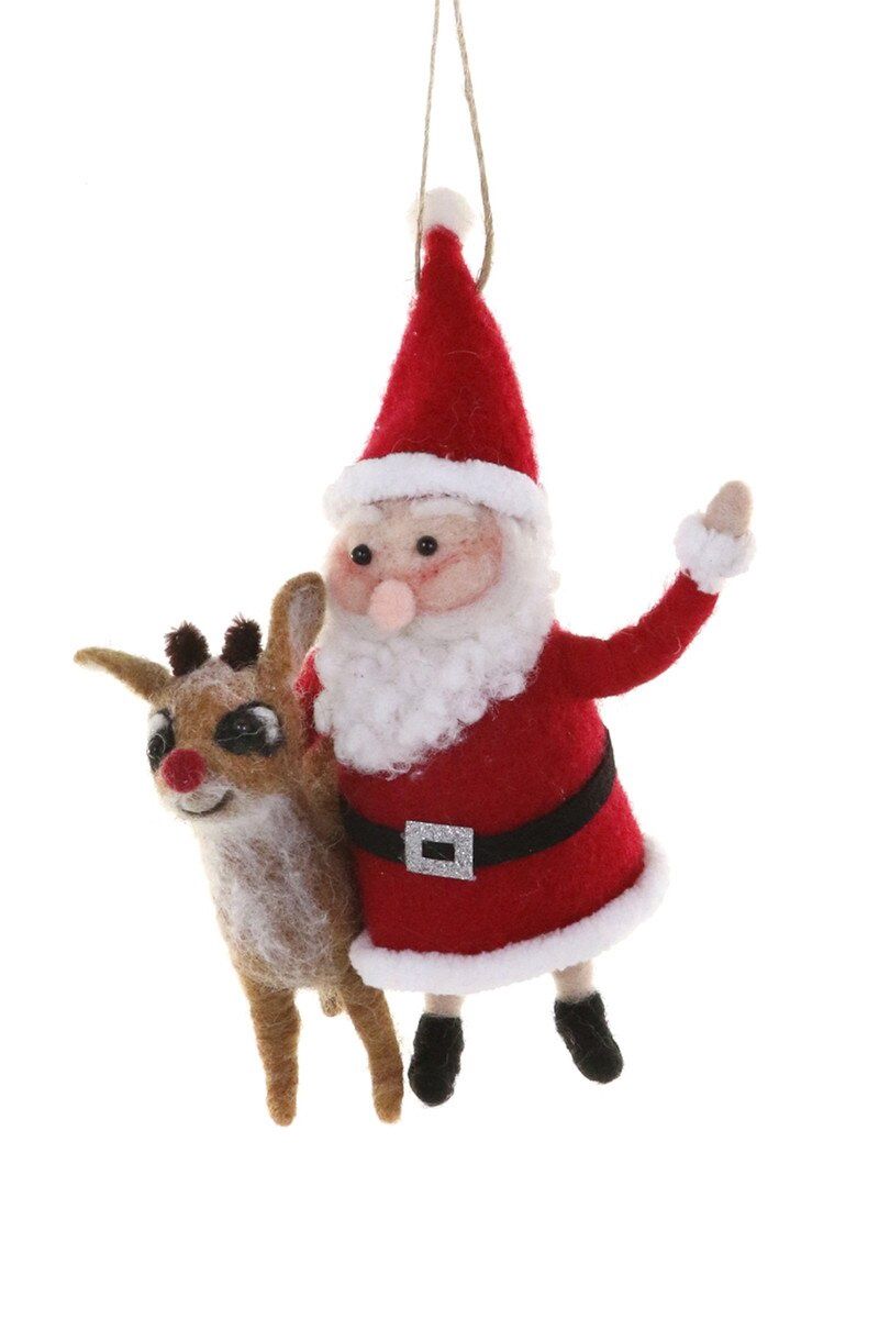 Santa and Rudolph Ornament