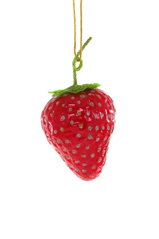Fresh Strawberry - Glass Ornament