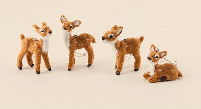 Fawns - Faux Fur Ornament