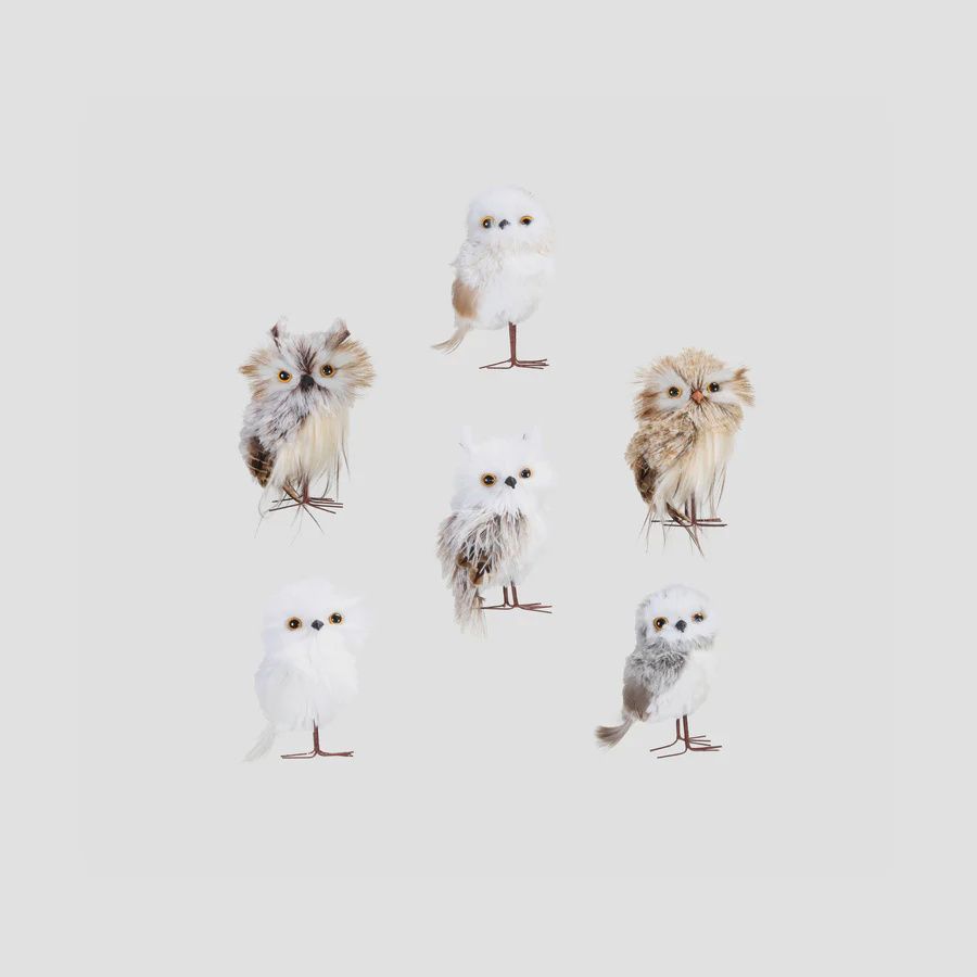 Arctic Owl - Fuzzy Ornament