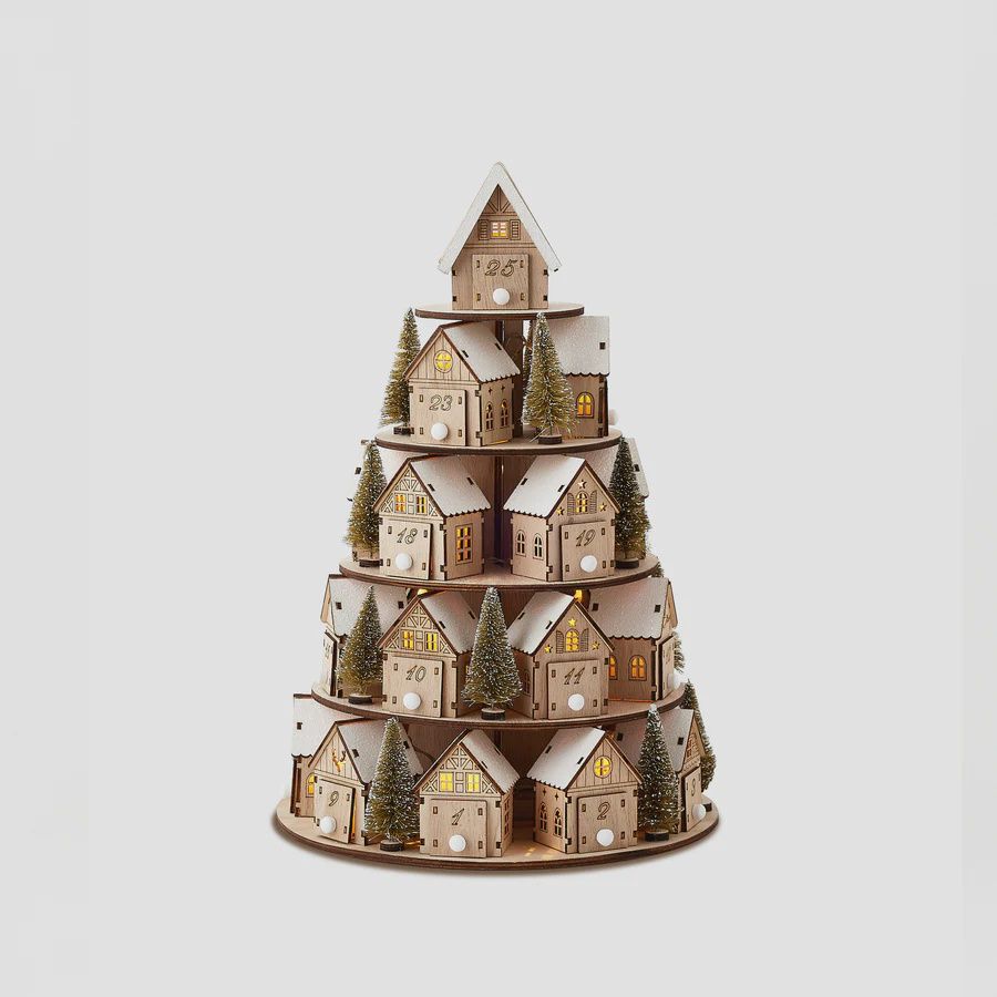 Lighted House Pyramid Advent Calendar
