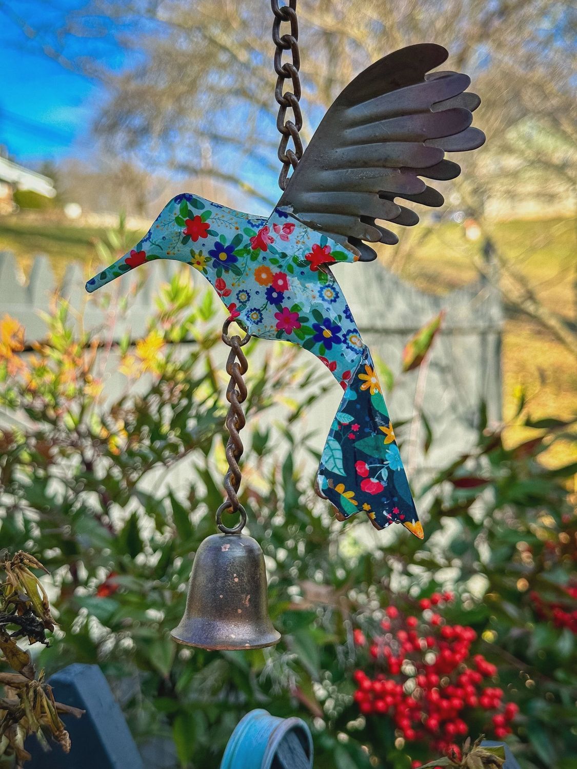 Floral Hummingbird Ornament